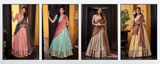 Ethnic Wear Dupion Silk Lehenga Choli With Dupatta For Women Girls