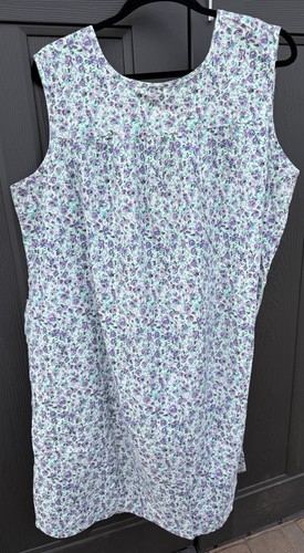 Only Necessities Damen Muumuu Kleid Plus 3X Lila Blumen A-Linie Midi Taschen - Bild 6 von 9