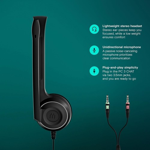 SENNHEISER [ PC 3 Chat ] Binaural Wired Gaming Noise-Canceling Headset (Black) - Picture 4 of 18