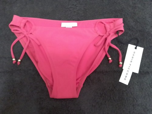 NWT Robin Piccone Luca Pink Punch Red Bikini Bottoms Sz S $78 - Picture 4 of 6