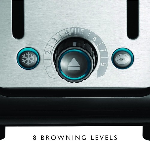 Dualit Architect 2-Scheiben-Toaster – Edelstahl & Schwarz, breite Schlitze, 26505 - Bild 7 von 11