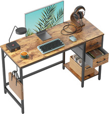 Computer Desk with 2 Drawers, 40 Inch Small Home Office Desk Study Writing Table