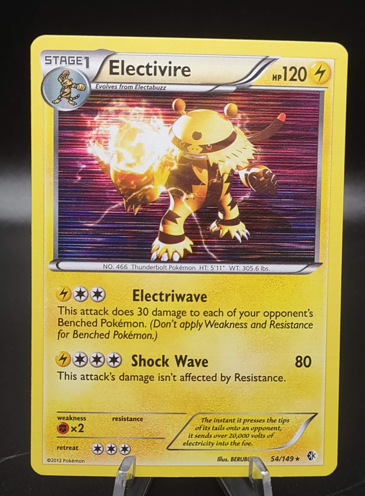 Electivire 54/149 Holographic Rare Boundaries Crossed Pokemon TCG - LP Holo