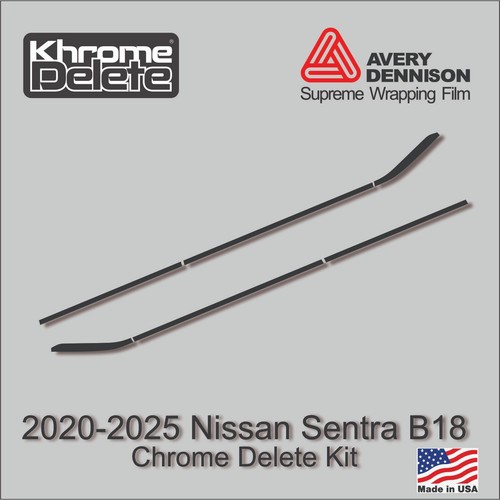 Chrome Delete Vinyl Overlay fitting the 2020-2025 Nissan Sentra (B18) - Picture 2 of 5