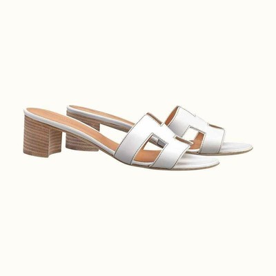 hermes white sandals