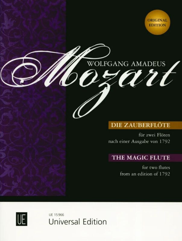 Die Zauberflöte, W. A. Mozart für 2 Querflöten NEU VOM MUSIKFACHHÄNDLER !