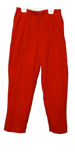 Cabin Creek Women's Elastic Waist Pants Size 14 Red Corduroy Pull-on Slack