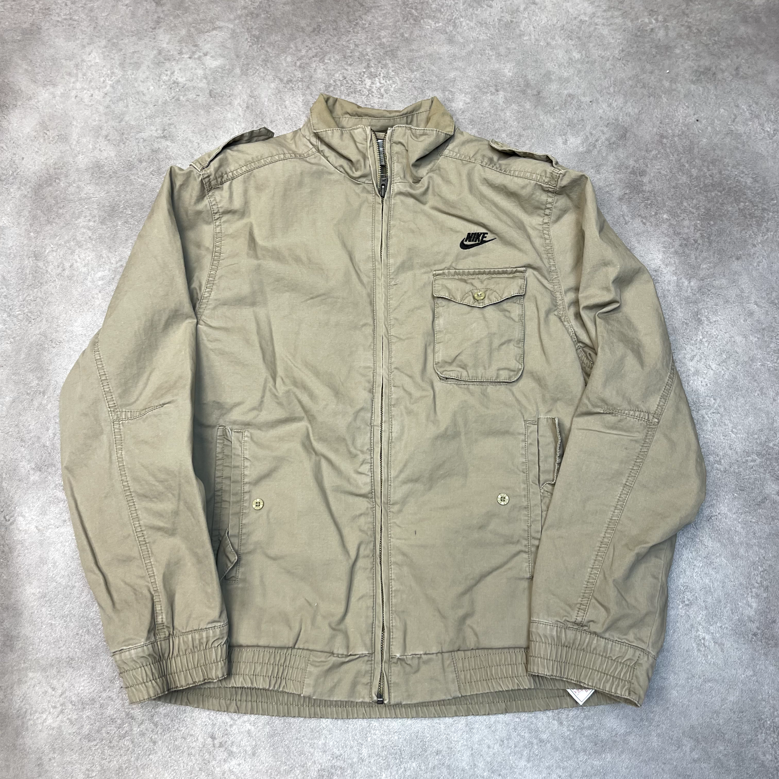 SACAI X NIKE Nike Bomber Giacca Uomo Medium Y2K Vintage Utility Giacca a Vento Full Zip Beige