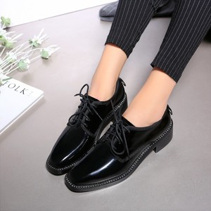 black patent leather brogues womens
