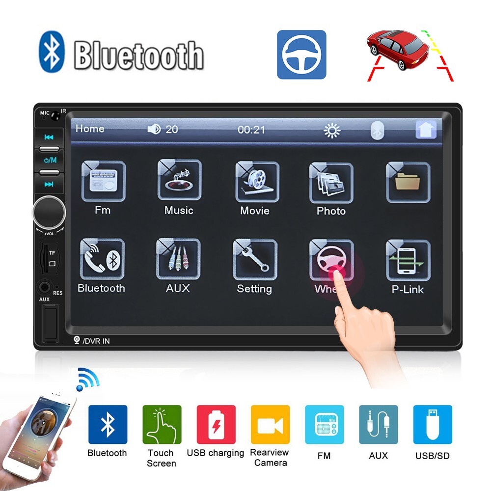 Autoradio 2 DIN pour voyager en musique avec écran tactile HD et FM AUX