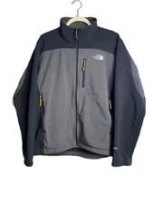 The North Face Apex Bionic Jacket Mens Sz Lg Black Gray Full Zip Fleece Lined