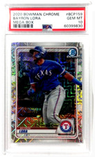 2020 Bowman Chrome Prospects Mega Box Mojo Refractor Bayron Lora PSA 10 GEM MT