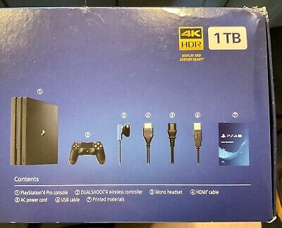 New Sony Playstation 4 Pro 1 Tb Console, Controllers: Wireless