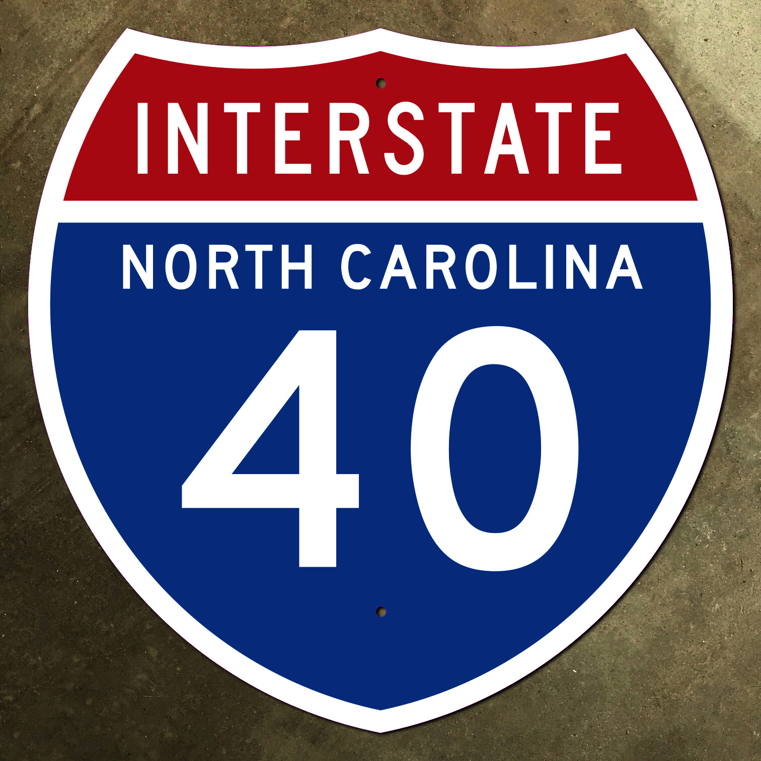 North Carolina Raleigh interstate route 40 highway marker road sign