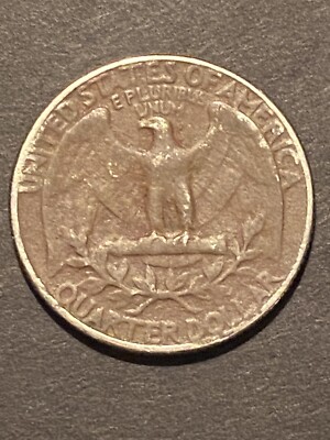 1965 Washington Quarter No Mint Mark/ Improperly Annealed/ BLACK