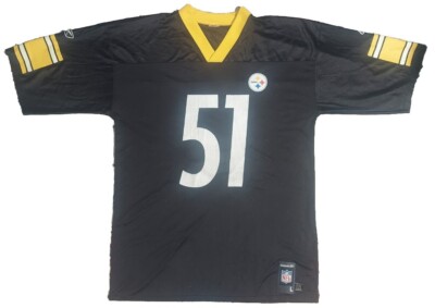 James Farrior Pittsburgh Steelers Reebok Replica Black Game Jersey