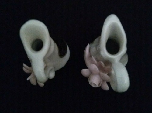 2 Italian Vintage Nuova Capodimonte Fili Porcelain Mini Pitcher Set Pair Italy - Picture 3 of 5