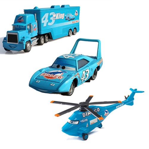 Modellino di auto pressofuso Disney Pixar auto fulmine blu serie McQueen Dinoco King - Foto 32 di 32