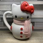 New Hello Kitty Winter Holiday Snowman Christmas Full Body Sculpted Coffee Mug — photo 1