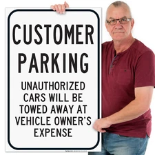Customer Parking Sign,