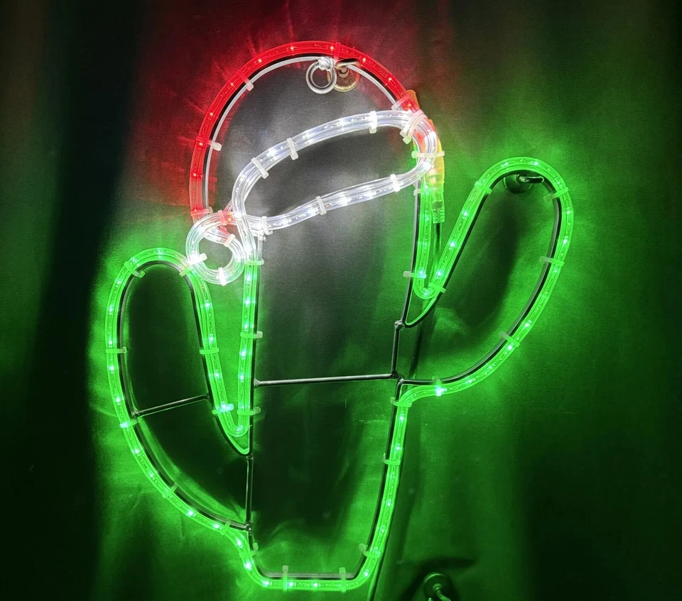 Christmas Cactus Rope Light Motif 