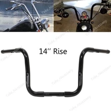 14'' Rise Ape Hanger 1 1/4" Handlebar Fit For Harley Softail FLST FXST Sportster