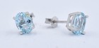Sterling Silver - New With Tag Aquamarine 1.84 Cts Stud Earrings .925