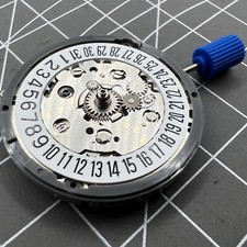NH34 Automatic Mechanical GMT Movement Hacking Seconds Date 6 White Disk Wheel