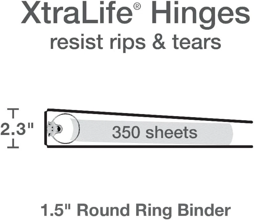 Carpetas de 3 anillos Cardinal, carpetas para escuela y oficina, duraderas de 1,5 pulgadas paquete de 4 Foto 4 de 4