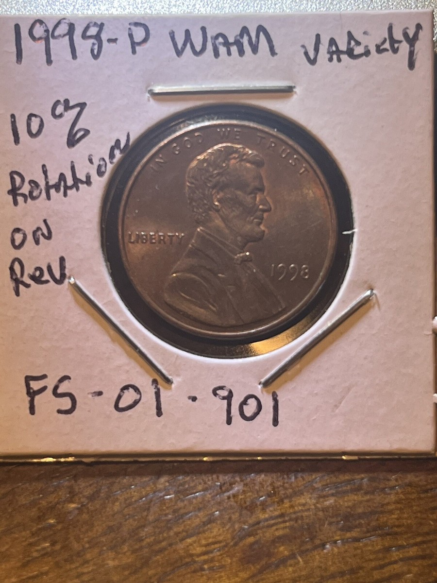 1998 P Lincoln Memorial Cent Wide AM Variety 
