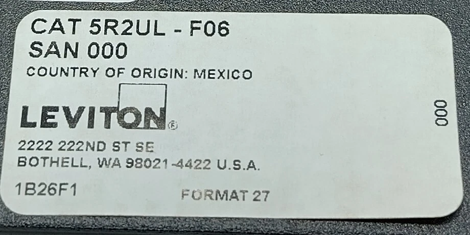LEVITON 5R2UL-F06 500i SDX 2RU Flush Mount Fiber Dist and Splice Enclosure - Image 3 of 4