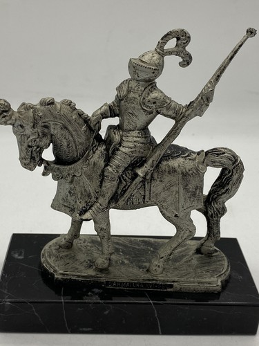 Vintage Pewter Knight On Horse Figurine, Italy - Picture 9 of 9