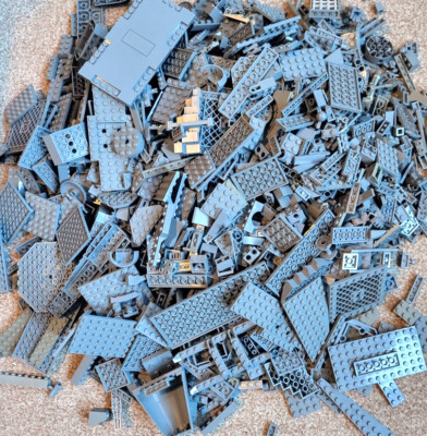 500g 1/2KG dunkelgraue Legosteine/Fliesen, Teile MOC Star Wars City Konvolut