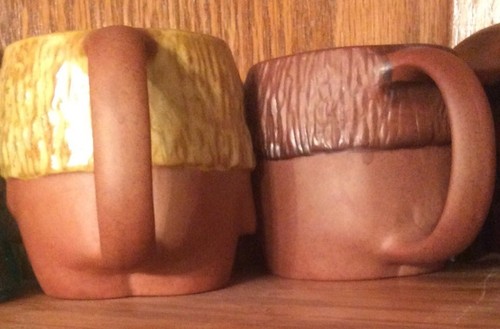 Vintage Pair Adam And Eve Cups/Mugs Anatomically Correct Blue MIJ Label VGUC MCM - Picture 5 of 12