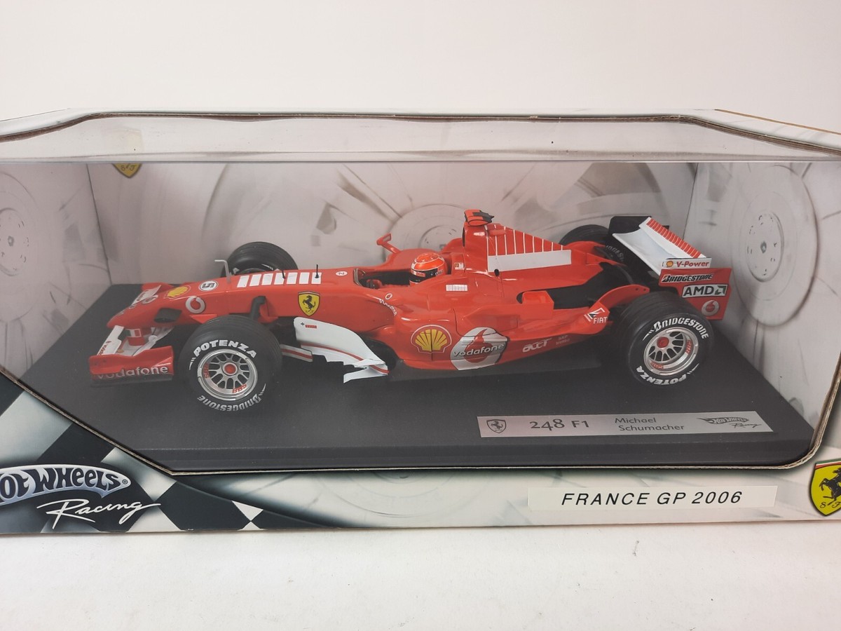 Hot Wheels Ferrari 248 F1 Michael Schumacher France GP 2006 FULL