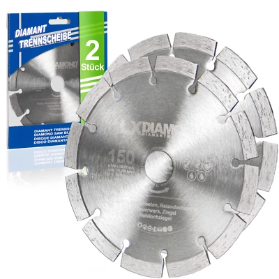 LXDIAMOND Diamant-Trennscheibe 150mm Beton Mauerwerk für Mauernut-Fräse Schlitz