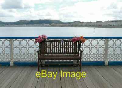 Photo 6x4 Memorial bench on Llandudno pier One of several benches on Llan c2011