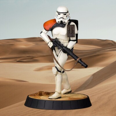 Star Wars 2016 Gentle Giant PGM Sandtrooper Statue With Scurrier Bonus ~ #20/60
