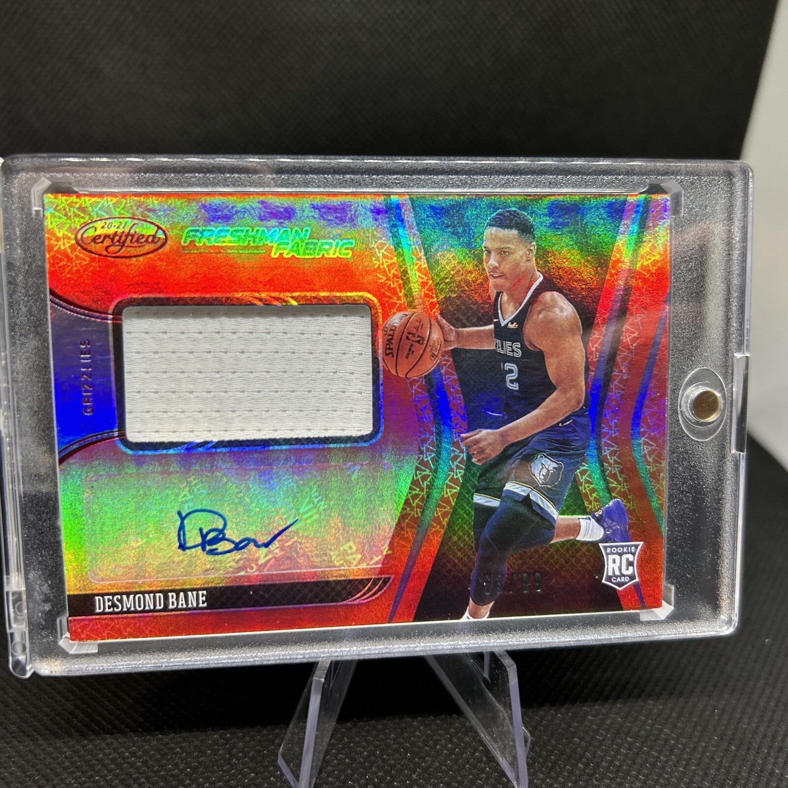 2020-21 PANINI CERTIFIED Red FRESHMAN FABRIC AUTO SP DESMOND BANE /99