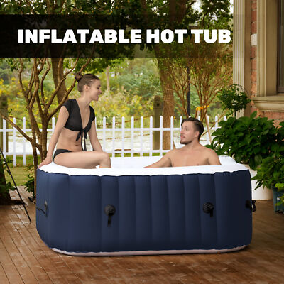 Hot Tub Portable Inflatable Swim Spa Outdoor Bath Square W