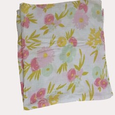 Cloud Island Muslin Swaddle Baby Blanket Floral Pink Yellow Infant 44 x 47