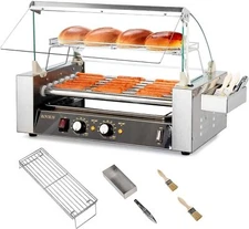 Commercial Electric 18/30 Sausage Hot Dog 7/11 Roller Grill Cooker Machine Cover