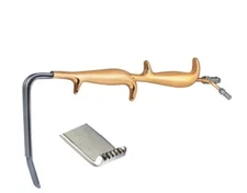 Tebbetts Retractor Double Handle With Fiber Optic 110mm x 25mm Blade Wide