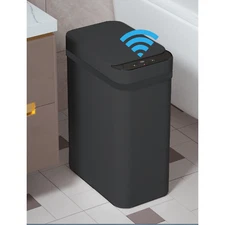 Touchless Bathroom Trash Can - 2.5 Gallon Smart Trash Can Sensor Motion - Ski...