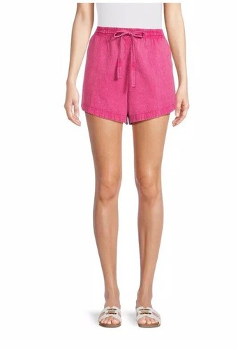 TIME AND TRU Womens Garment Hot Pink Pull On Shorts Plus L (12-14) 3” Inseam NWT - Picture 5 of 15