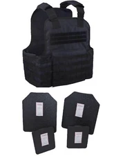 Tactical Scorpion Gear Body Armor Muircat Carrier + Level IIIA Plates | Black