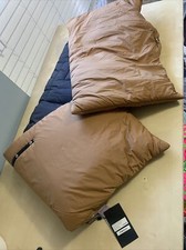 J. Lindeberg Men's BIG Quilt Scarf E1114 Chipmunk Brown Black One Size NEW NWT