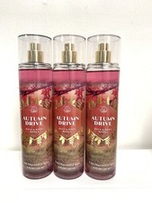3PC BATH  BODY WORKS AUTUMN DRIVE FINE FRAGRANCE BODY MIST 8 FL OZ
