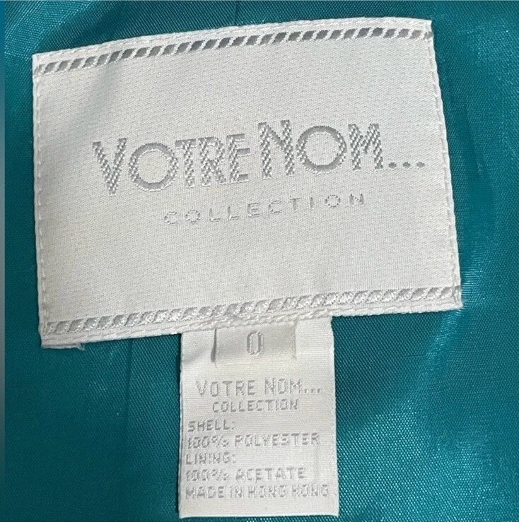 Blazer Votre Nom verde azulado talla 0 Foto 2 de 3