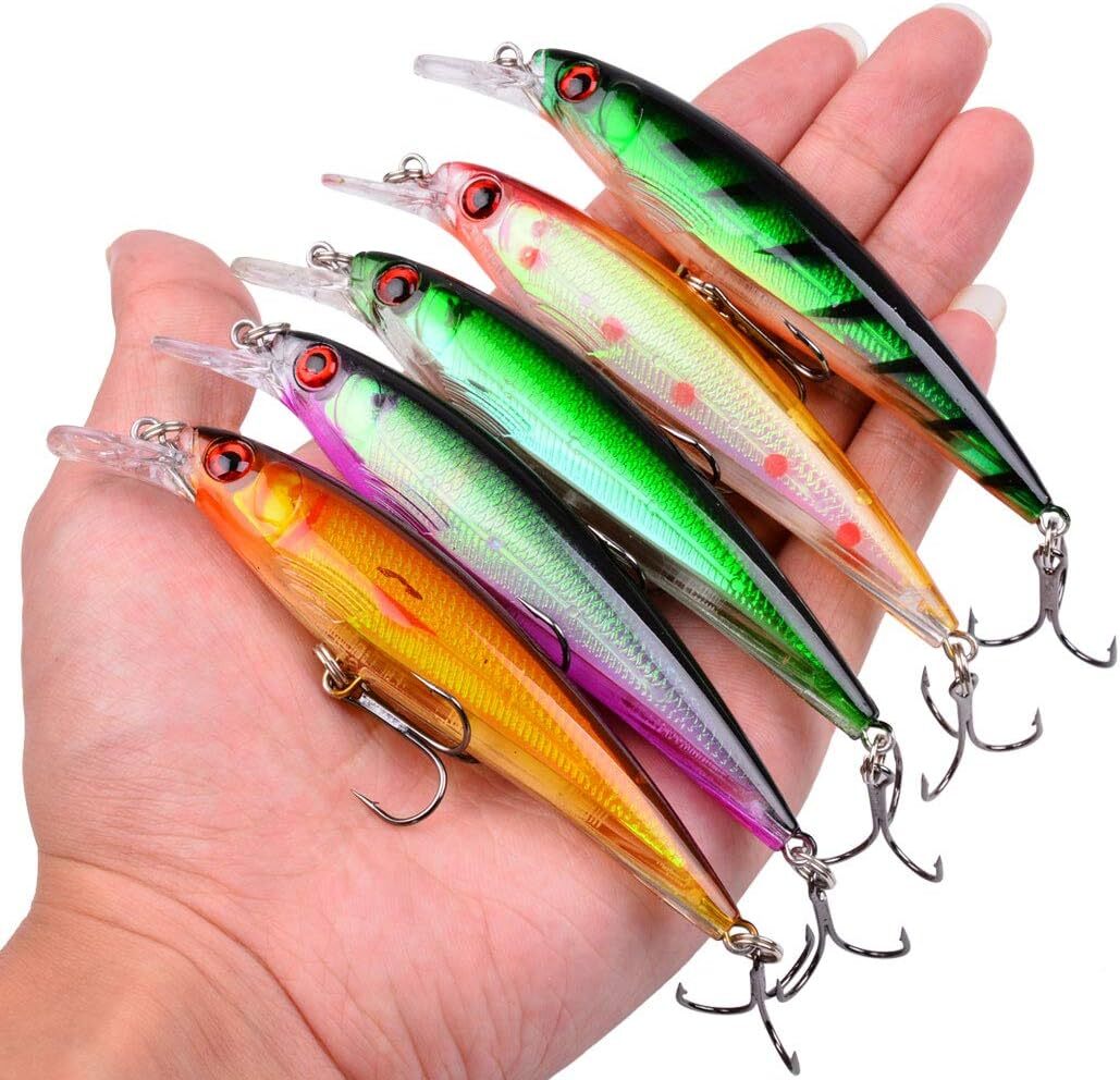 Hybrid jig set with hooked minnows, poppers, crankbaits - Image 4